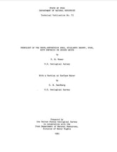 Hydrology of the Beryl-Enterprise area, Escalante Desert, Utah, with emphasis on ground water; With a section on surface water (TP-73)
